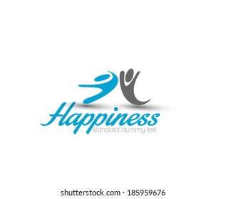 Symbol of Happiness, isolated vector design 