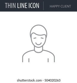 happy clients icon images stock photos vectors shutterstock https www shutterstock com image vector symbol happy client thin line icon 504020263