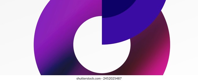 A symbol of harmony, the purple circle with a white center on a white background represents balance and unity. The contrasting colors create a striking pattern that is both calming and energizing