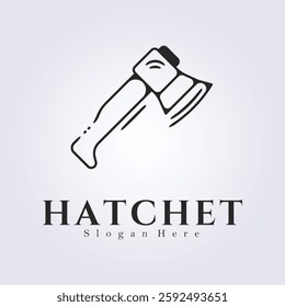 symbol of hatchet logo design, carpenter axe