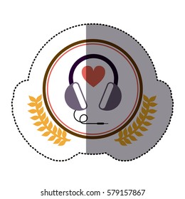 symbol headphone icon image, vector illustration design