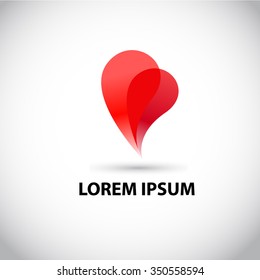 Symbol heart logo. Vector