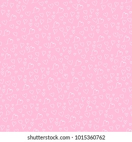 Symbol heart on pink background, valentines day concept.
