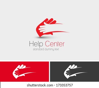 Symbol of Help Center, isolated vector design 
