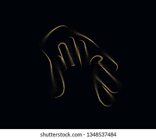 Symbol of Help Center, Particle art vector illustration.