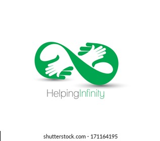 Symbol of Helping infinity, isolated vector design