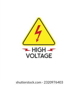 symbol of high voltage, keep out, vector art.