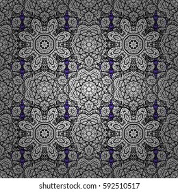 Symbol holiday, New Year celebration vector white pattern. Winter snow texture wallpaper. Vintage snowflakes on background. Christmas white snowflake seamless pattern.