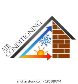 symbol home air conditioner for the vector