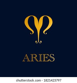 The symbol of horoscope Aries Zodiac vector illustration