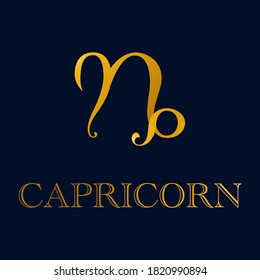 The symbol of horoscope Capricorn Zodiac vector illustration