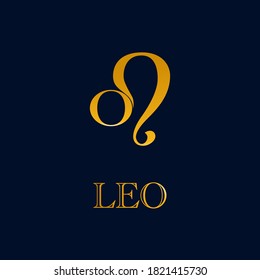 The symbol of horoscope Leo Zodiac vector illustration