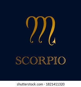 The symbol of horoscope Scorpio Zodiac vector illustration