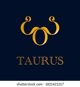 The symbol of horoscope Taurus Zodiac vector illustration