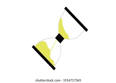 Symbol hourglass icon.  time icon or time icon desain. 