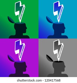 symbol of human head brainstorming