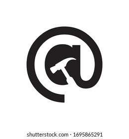 symbol at with hummer logo vector