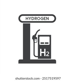 symbol of hydrogen station, vector art.