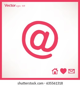 at symbol icon.