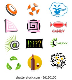 abstracto del símbolo de icono de símbolo. Ilustración del vector