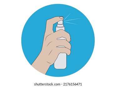 
Symbol or icon of the action of spraying with insecticide or insect repellent. Spray