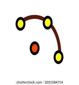 Symbol or icon arc center Illustration of vector graphic design.