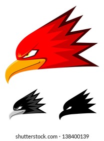 Symbol or an icon of a bird head, vector illustration