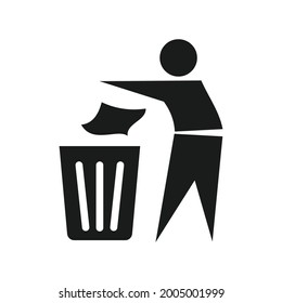 
Symbol Icon Don't Litter Vector Illustration