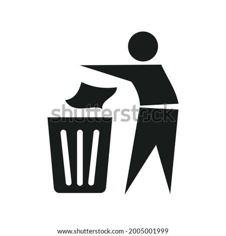 
symbol icon don't litter vector illustration