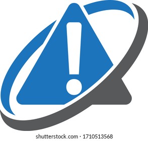 symbol icon exclamation with swoosh ring