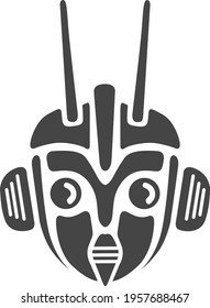 Symbol or Icon or Logo of Robot Head with details