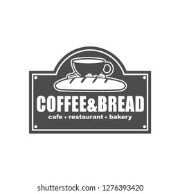 Symbol, icon, logo template design with bakery shop and cafe theme