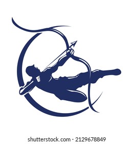 Symbol icon logo vector an archer