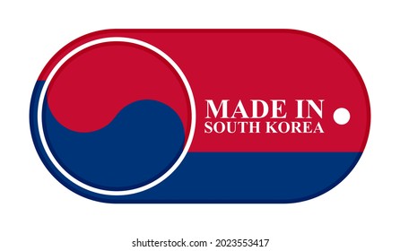 symbol icon made in south korea, isolated on white background. vector illustration