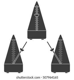 Symbol icon metronome illustration isolate on a white background. Stylish vector illustration for web design
