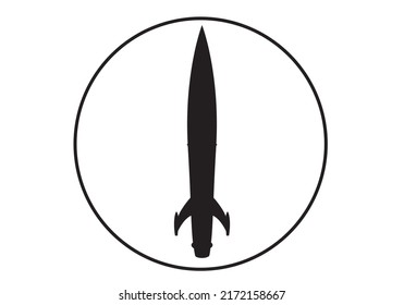 
Symbol Or Icon Of A Nuclear Warhead Or Missile