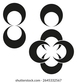 Symbol icon pattern. Black loop design. Minimalist infinity illustration. Vector endless symbol.