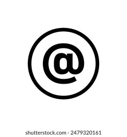 At Symbol Icon Perfect for Email and Online Communication