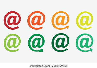 At Symbol Icon Set. Email Address At Sign Icons. At The Rate Of Icon. At Symbol Variations. Email At Symbol Silhouettes Pack.