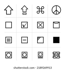 Symbol icon set. Isolated Illustrator. Vector document.