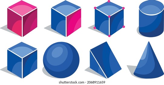 Symbol icon Stereometry volumetric faces geometry shapes