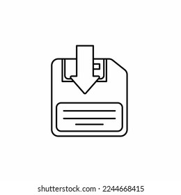 Symbol icon template for save. Stock vector illustration.