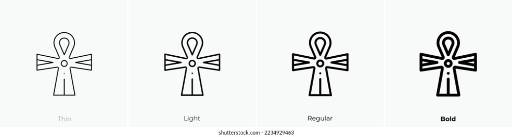 symbol icon. Thin, Light Regular And Bold style design isolated on white background