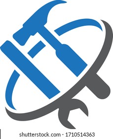 symbol icon tool with swoosh ring