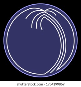 Symbol icon of a tropical coconut tree in a Line Art style. Good for travel, holiday, summer, vacation, tourist, hotel, etc.