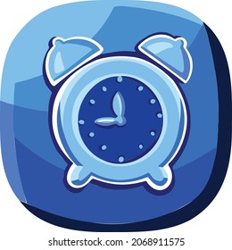 Symbol icon vector cyan blue sound clock timer reminder