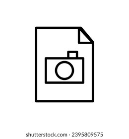 Symbol icon vector isolated design. Camera on paper technology and storage of photos. Flash capture shutter on this creative lens design is impressive. Media photographic internet logo focuses 