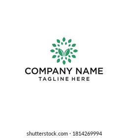SYMBOL ICON VECTOR LEAF LOGO