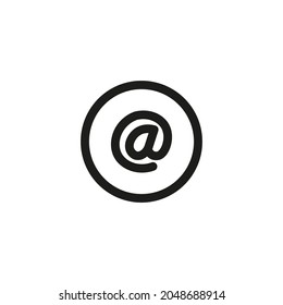 At symbol icon with white background