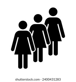 Symbol, icon of women. Vector file.